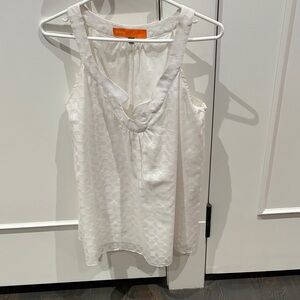 Diane Von Furstenberg White Sleeveless Blouse